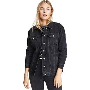 Madewell Black Jean Jacket Oversized
